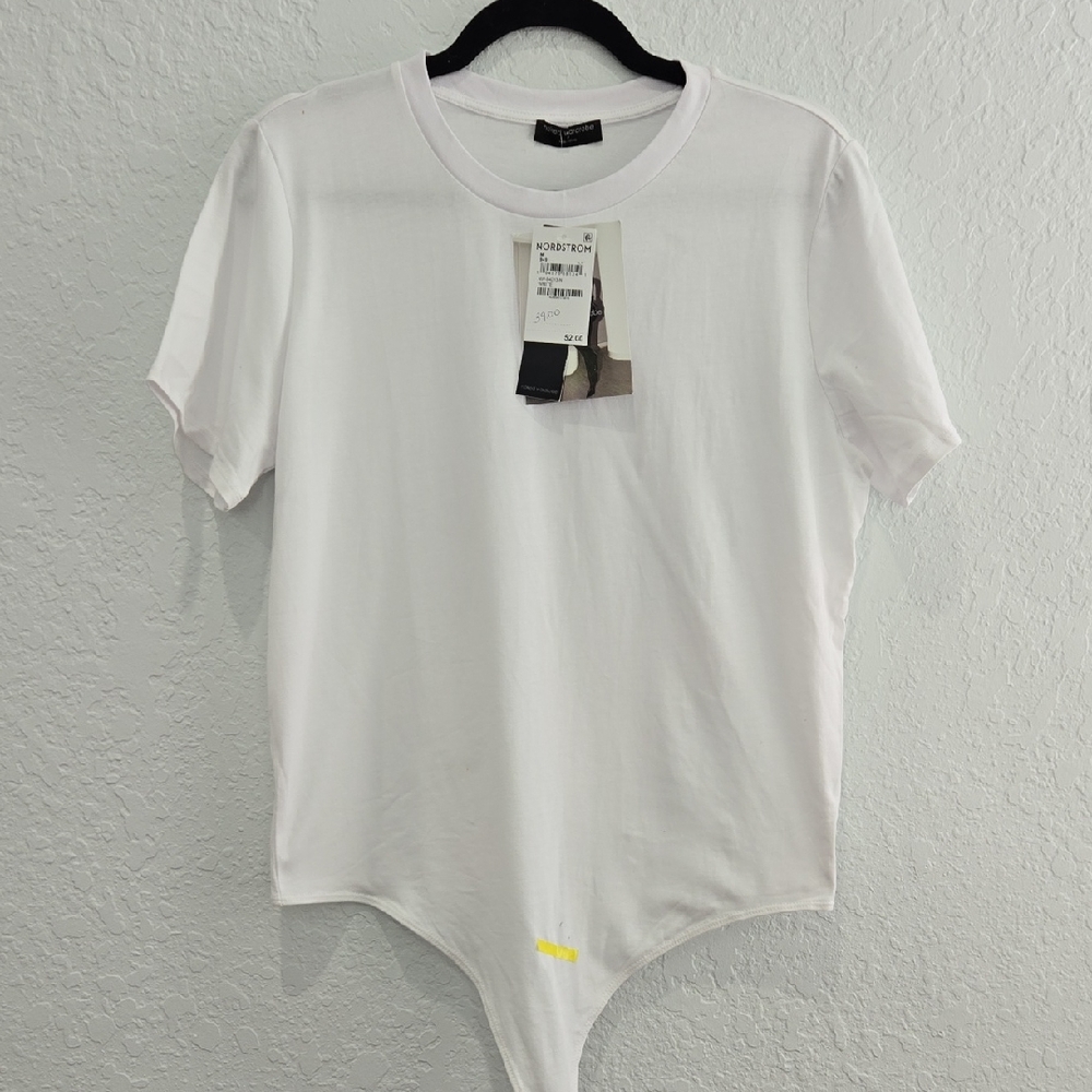 Naked Wardrobe White T-shirt‎ Bodysuit